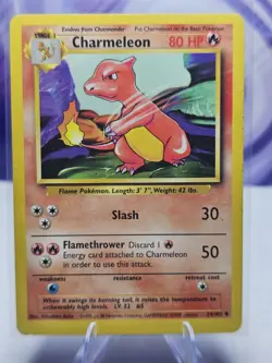 Charmeleon 24/102 Base Set Unlimited Uncommon MP - Image 1