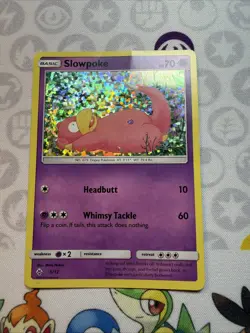 2018 Pokemon, McDonald's Promos, #5/12 Slowpoke, Holo Promo DMG Small Creases - Image 1