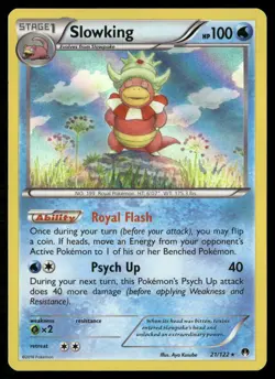 Slowking 21/122 Holo Rare BREAKpoint Pokemon Holo Lightly Played - Image 1