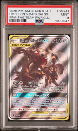 Pokemon Umbreon & Darkrai GX Tag Team Powers Coll. Full Art Promo SM241 PSA 9 - Image 2