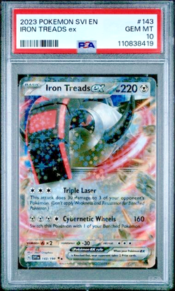 Pokemon Iron Treads Holo Double Rare Scarlet & Violet Ex-143/198 Sv01 Psa 10 - Image 1