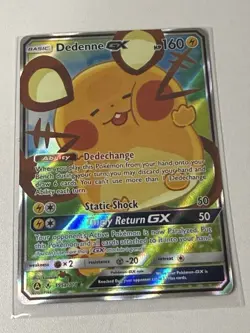 Pokemon TCG Dedenne GX 195A/214 Alternate Art Promo Holo English HP 160 - Image 1