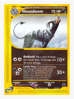 Pokemon Skyridge - Houndoom 12/144 Non-Holo (NM Vintage) - Image 1