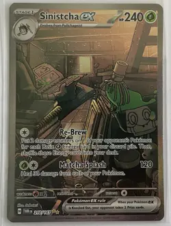 Pokemon TCG Sv06 Twilight Masquerade Sinistcha ex 210/167 SIR Holo English - Image 1
