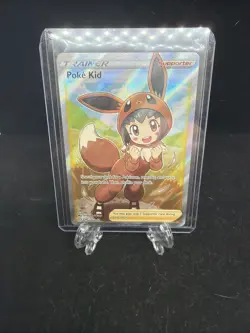 Pokemon Poke Kid Full Art Ultra Rare Supporter Holo Shining Fates #070/072 - Image 1