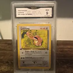 1999 Pokemon Lickitung 1st Edition 38/64 GMA PSA 9 (Jungle) - Image 1