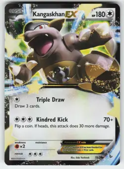 Kangaskhan EX 78/106 Holo EX Rare Flashfire Pokemon Moderately Played - Image 1