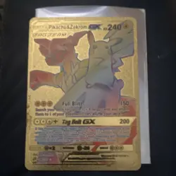 Pokemon Pikachu & Zekrom GX Secret Rare 184/181 Sm-Team Up Holo TAG TEAM - Image 1