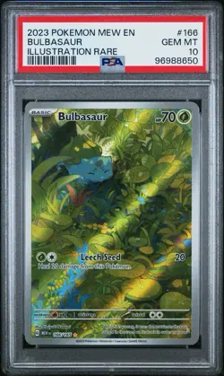 POKEMON 151 TCG BULBASAUR 166/165 ILLUSTRATION RARE PSA 10 - Image 1