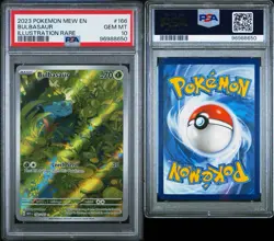 POKEMON 151 TCG BULBASAUR 166/165 ILLUSTRATION RARE PSA 10 - Image 3