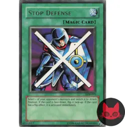 Yugioh Stop Defense LOB-095 Rare LP - Image 1