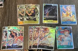 Bandai One Piece Card Game Sr Lot - 10 Zoro Moria Nami Ms All Sunday - Image 1