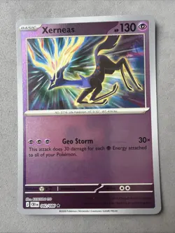 Pokemon TCG * 042/086 Xerneas Rare REVERSE HOLO * ME Chaos Rising NM - Image 1