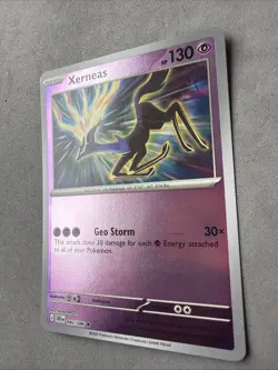 Pokemon TCG * 042/086 Xerneas Rare REVERSE HOLO * ME Chaos Rising NM - Image 2