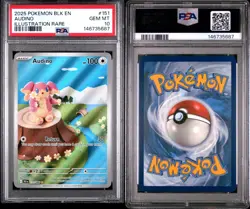 Pokemon TCG Audino Illustration Rare Black Bolt 151/086 PSA 10 - Image 1