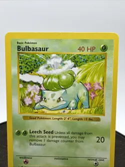 Pokemon Base Set Unlimited Regular Finish Bulbasaur Shadowless 44/102 - Image 2