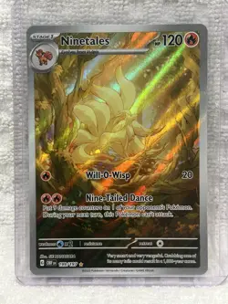 Pokemon Ninetales 199/197 SV03: Obsidian Flames Illustration Rare NM - Image 1