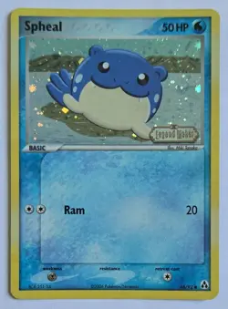 Pokemon TCG Spheal Stamped Legend Maker Reverse Holo 65/92 50 HP English Vintage - Image 1