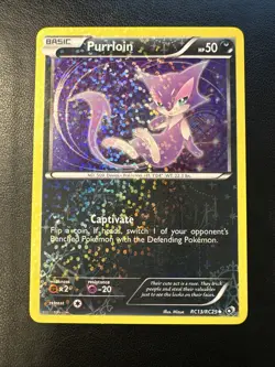 Purrloin [NM] - RC13/RC25 - Uncommon Holo Legendary Treasures - Pokemon TCG - Image 1