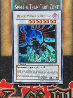 Yugioh Black-Winged Dragon TSHD-EN040 Ultra Rare 1st Ed NM - Image 1