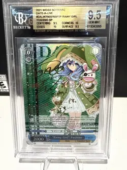 Weiss Schwarz Rainy Girl Yoshino SP Auto Foil DAL/W79-E076SP BGS 9.5 - Image 1
