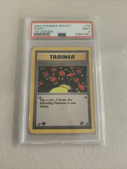 2000 Pokemon Rocket #79 Sleep! Trainer Card 1st Edition PSA 9 MINT - Image 1