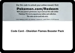 Pokemon TCG Obsidian Flames Code Card 100ct Lot (Sent Digitally) +25 Extra Codes - Image 1