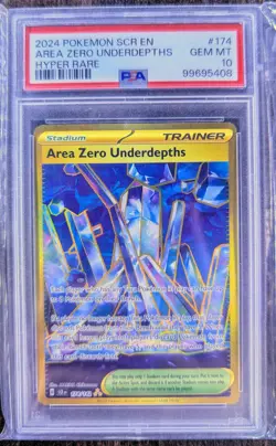 Pokemon Stellar Crown Area Zero Underdepths #174 Hyper Rare PSA 10 Graded Card - Image 1