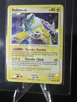 Pokemon TCG Raikou Cracked Ice Holo Rare Card 16/132 Secret Wonders Holo Bleed - Image 2