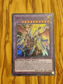 LED2-EN021 Armed Dragon Catapult Cannon Super Rare 1st Edition NM Yugioh Card - Image 1