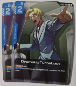 Dramatic Turnabout GD02-100 English Rare Dual Impact Gundam Card Game x2 - Image 1