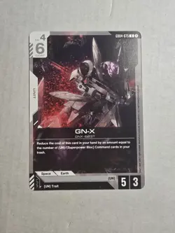 GN-X GD04-075 Uncommon Phantom Aria Gundam Card Game NM - Image 1