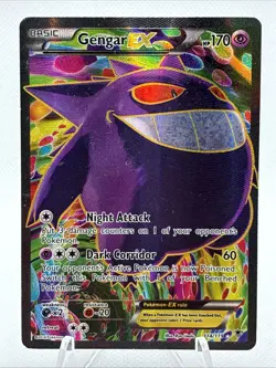 Gengar EX 114/119 X&Y Phantom Forces Ultra Rare Full Art Holo Pokemon Card HP - Image 1