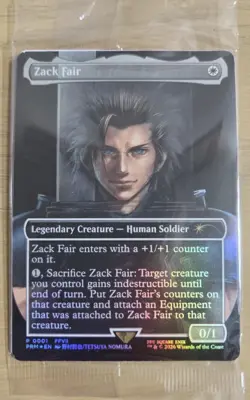 Sealed Zack Fair Magic the Gathering MTG Promo Card (FF7 Rebirth Switch 2 Bonus) - Image 1