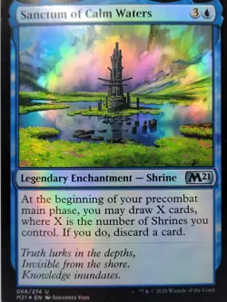 Sanctum of Calm Waters Foil NM M21 Core Set 2021 Blue Shrine MTG 068/274 - Image 1