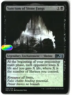 MTG Sanctum of Stone Fangs [M21 - 120] LP Foil 3-5 - Image 1