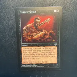 Wizards of the Coast Shallow Grave Black Rare Instant Mirage Regular - Image 1