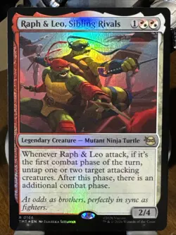 Raph and Leo Sibling Rivals X2- Teenage Mutant Ninja Turtes - MtG- NM - Image 2