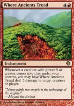 Where Ancients Tread -Foil Light Play MTG Shards of Alara - Image 1