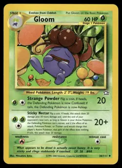 Pokemon Tcg Gloom #36 Pokemon Neo Genesis LP - Image 1