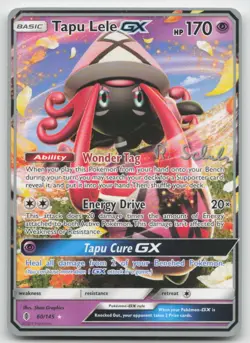 Tapu Lele GX 60/145 World Championship Ultra Rare Guardians Rising Pokemon LP - Image 1