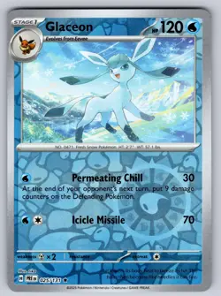 Glaceon 025/131 Reverse Holo Rare Prismatic Evolutions Pokemon Near Mint - Image 1