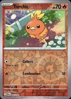 Torchic 040/182 Common Destined Rivals Pokemon Reverse Holo Near Mint - Image 1