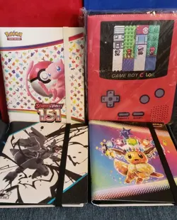 Pokemon 4 Binder Lot. 151, Prismatic, Black Bolt, And A 3 Ring Sealed Gameboy. - Image 1