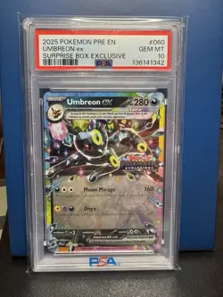2025 Pokemon Prismatic Umbreon Ex Surprise Box Exclusive PSA 10 - Image 1