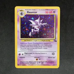 Haunter 6/62 Pokemon TCG Fossil - Ink Stain Error Misprint - LP - Image 2