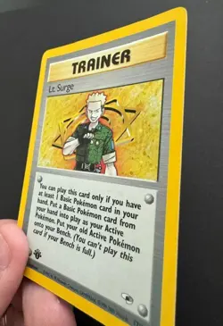 Lt. Surge 17/132 Gym Heroes Holo 1st Edition Pokemon TCG - Image 3