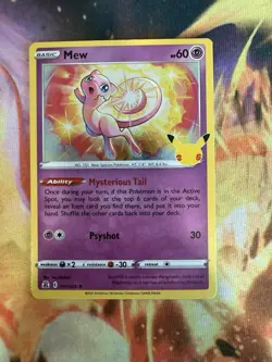 2021 Pokemon Mew #011/025 Holo Sword & Shield Celebrations LP/MP - Image 1