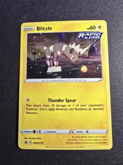 Pokemon TCG | Blitzle SWSH173 Promo Cosmos Holofoil Double Swirl🌀 NM - Image 2