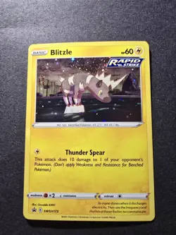 Pokemon TCG | Blitzle SWSH173 Promo Cosmos Holofoil Double Swirl🌀 NM - Image 4